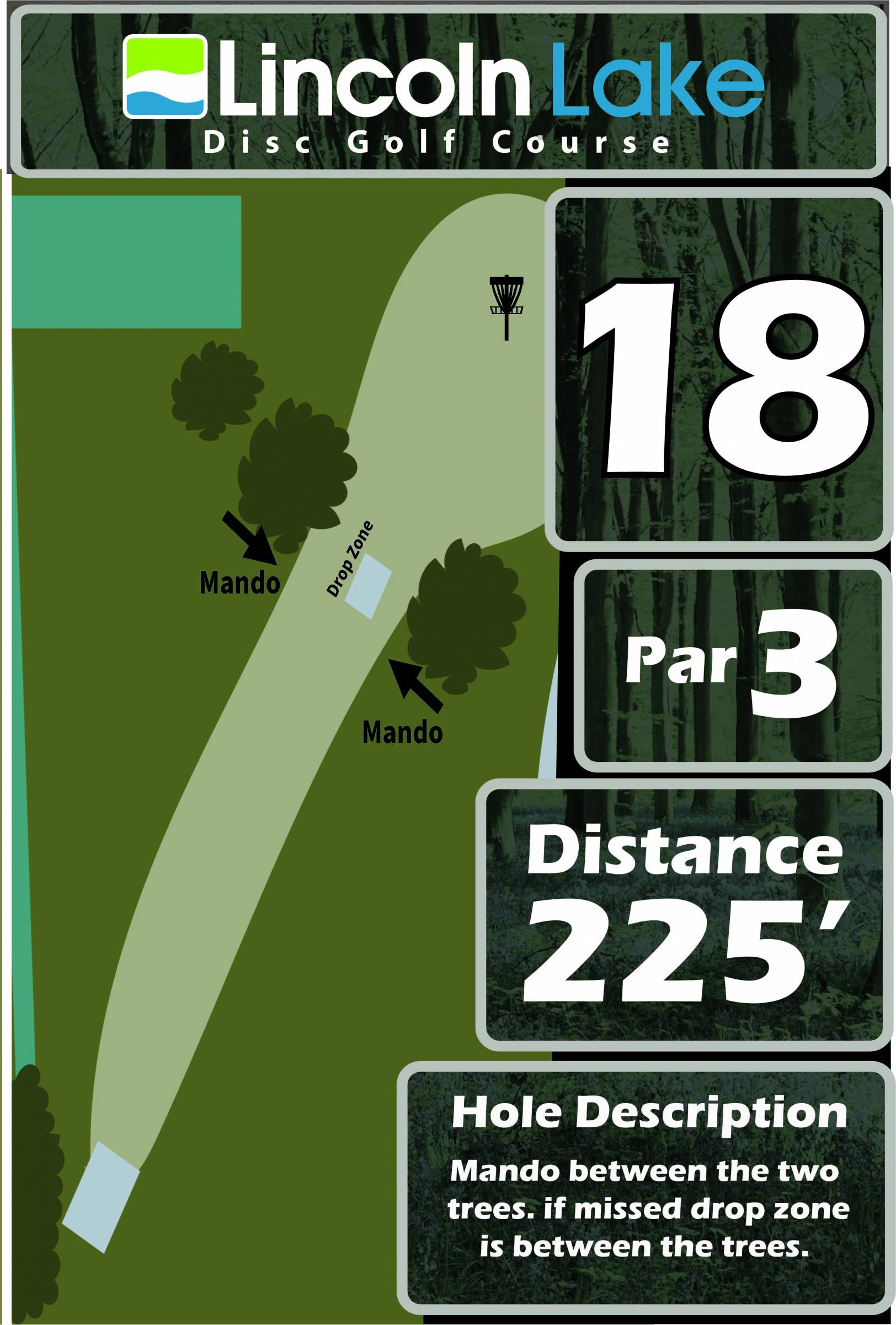 Hole 18 • Lincoln Lake Camp (Gowen, MI) Disc Golf Courses Disc Golf Scene