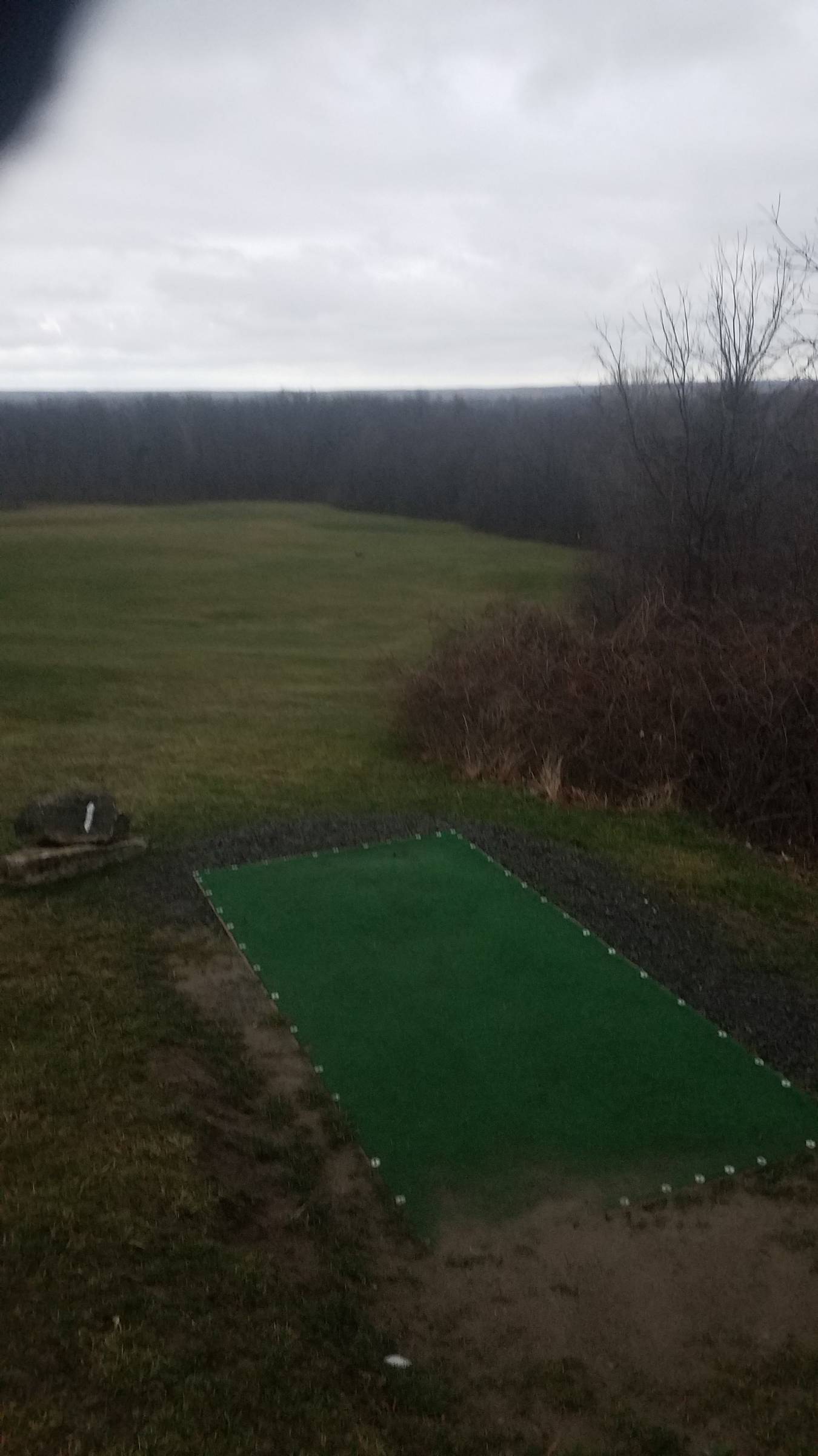 Hole 1 • Bond Lake County Park (Ransomville, NY) Disc Golf Courses