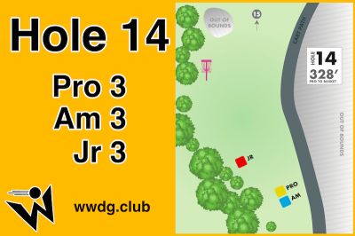 West Winds DGC, East course, Hole 14 Hole sign