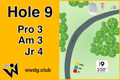 West Winds DGC, East course, Hole 9 Hole sign