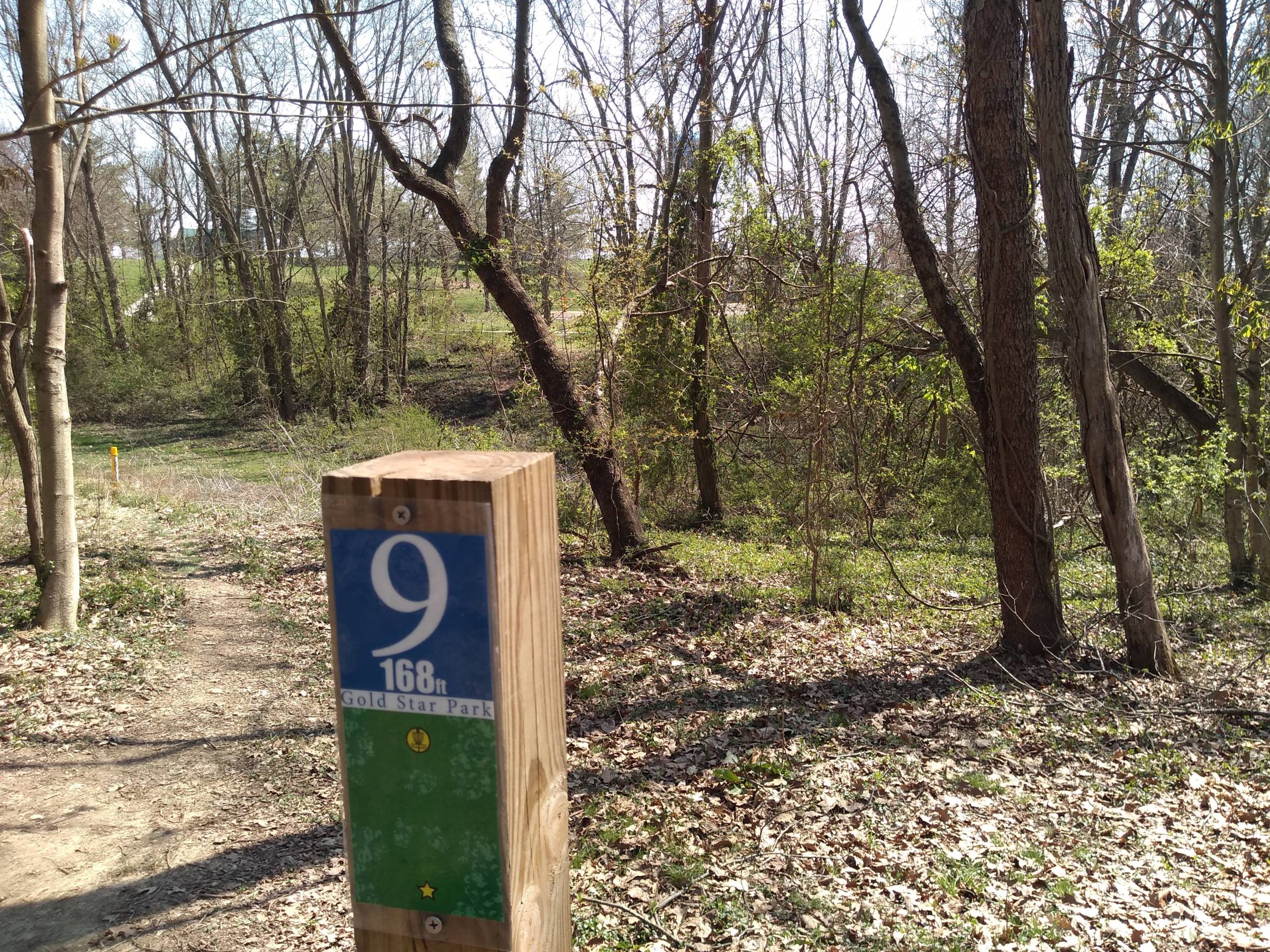 Hole 9 • Gold Star Park (Marietta, OH) Disc Golf Courses Disc Golf