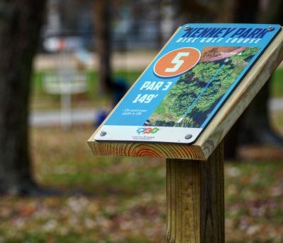 Kenney Park, Main course, Hole 5 Hole sign