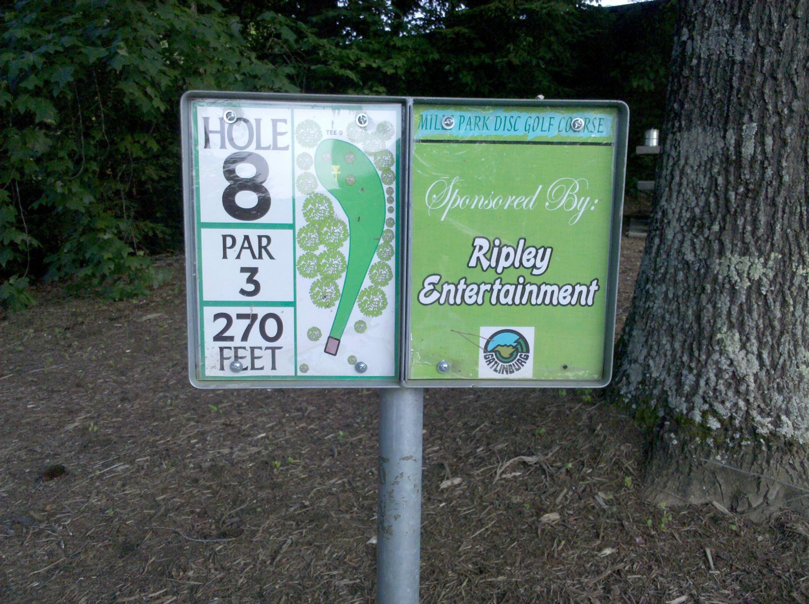 Hole 8 • Mills Park (Gatlinburg, TN) Disc Golf Courses Disc Golf Scene