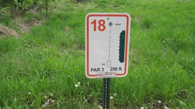 Lincoln Park, Main course, Hole 18 Hole sign