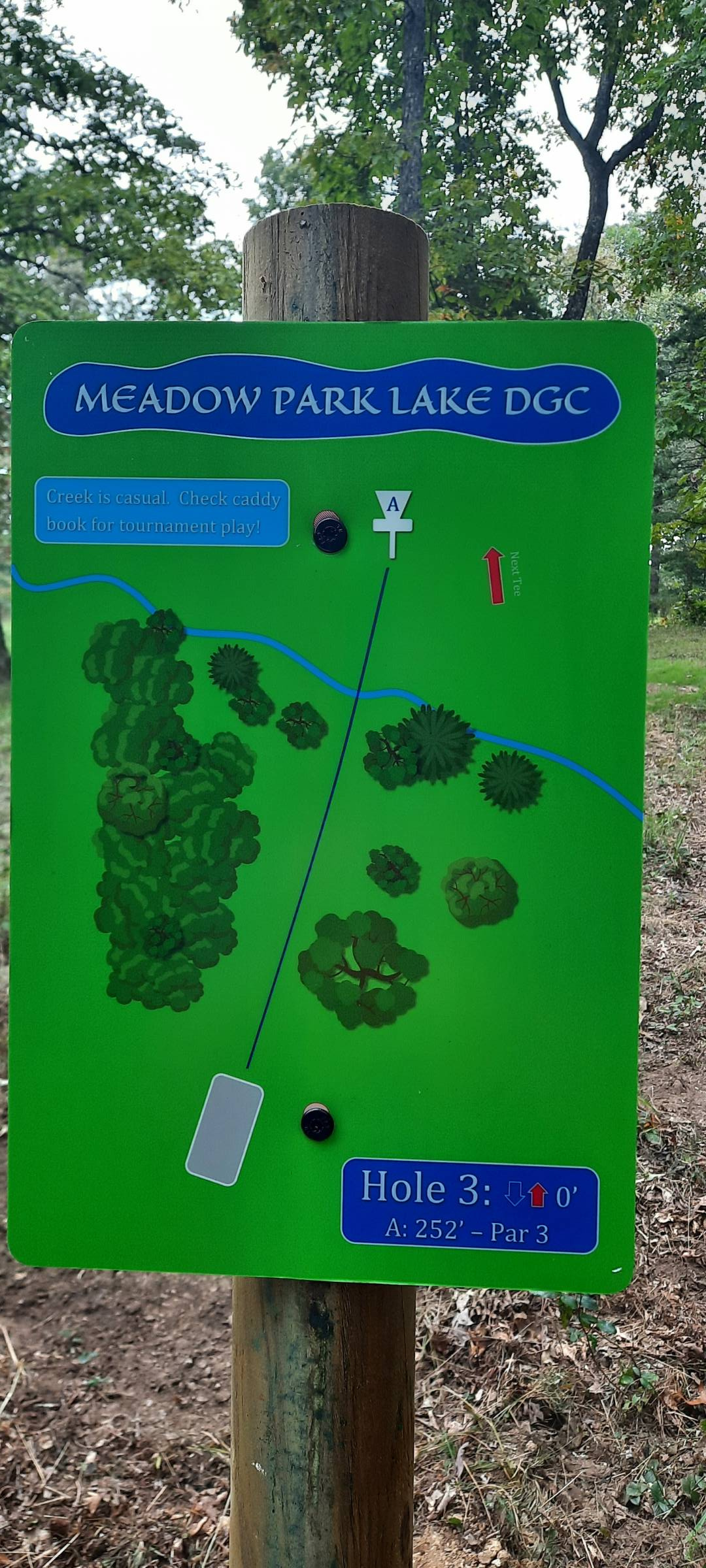 Hole 3 • Meadow Park Lake (Crossville, TN) Disc Golf Courses Disc