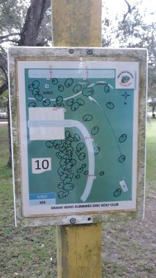 Kendall Indian Hammocks Park, West course, Hole 10 Hole sign