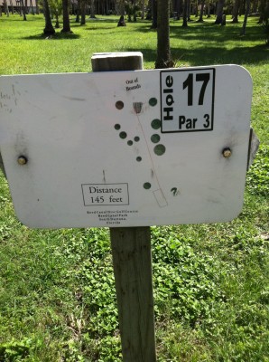 Reed Canal Park, Main course, Hole 17 Hole sign