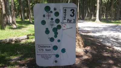 Reed Canal Park, Main course, Hole 3 Hole sign