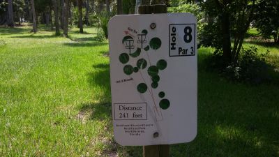 Reed Canal Park, Main course, Hole 8 Hole sign