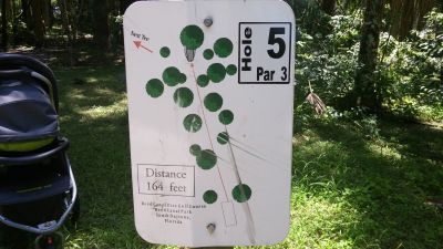 Reed Canal Park, Main course, Hole 5 Hole sign