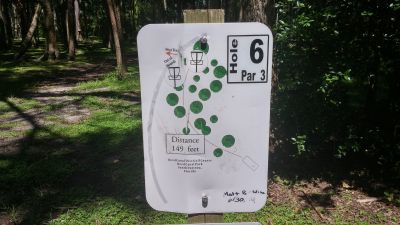 Reed Canal Park, Main course, Hole 6 Hole sign