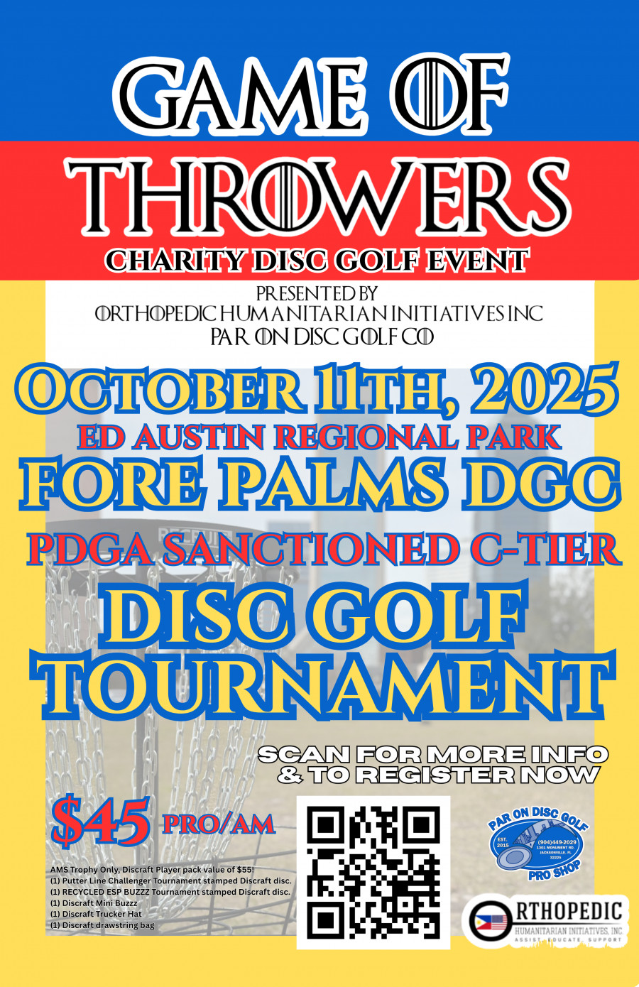 GAME OF THROWERS PRESENTED BY ORTHOPEDIC HUMANITARIAN INITIATIVES