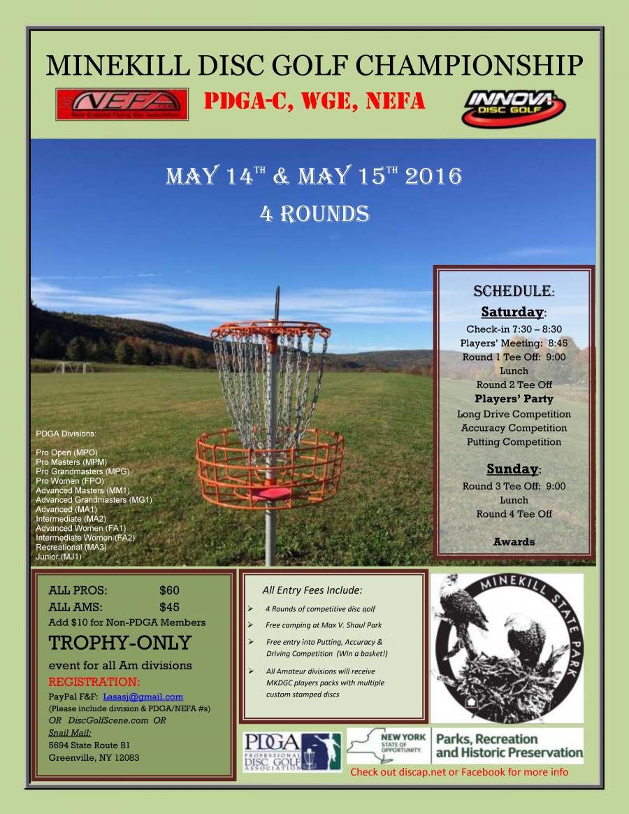 MineKill Disc Golf Championship WGE NEFA (2016, MKDGC) · Disc Golf