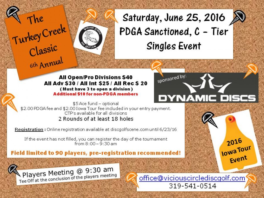 The 6th Annual Turkey Creek Classic by Vicious Circle Disc Golf (2016