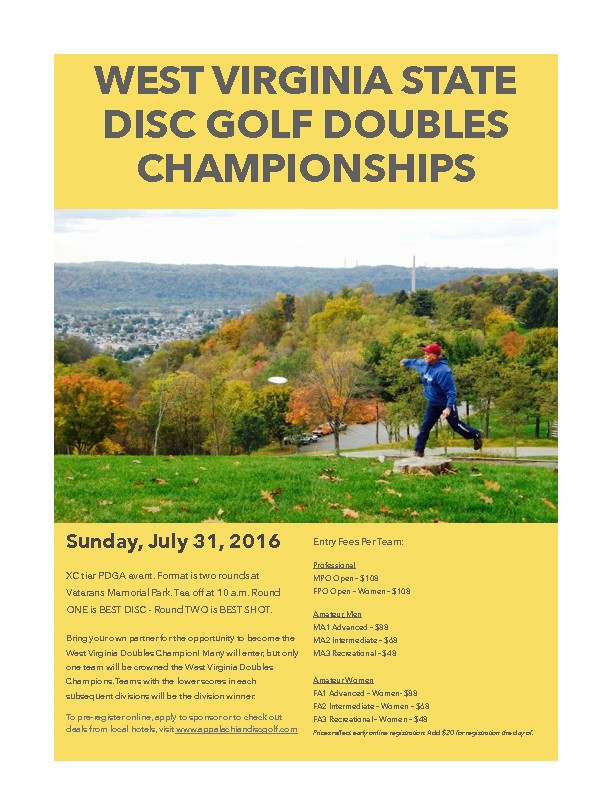 West Virginia State Doubles Championships (2016, Appalachian Disc Golf
