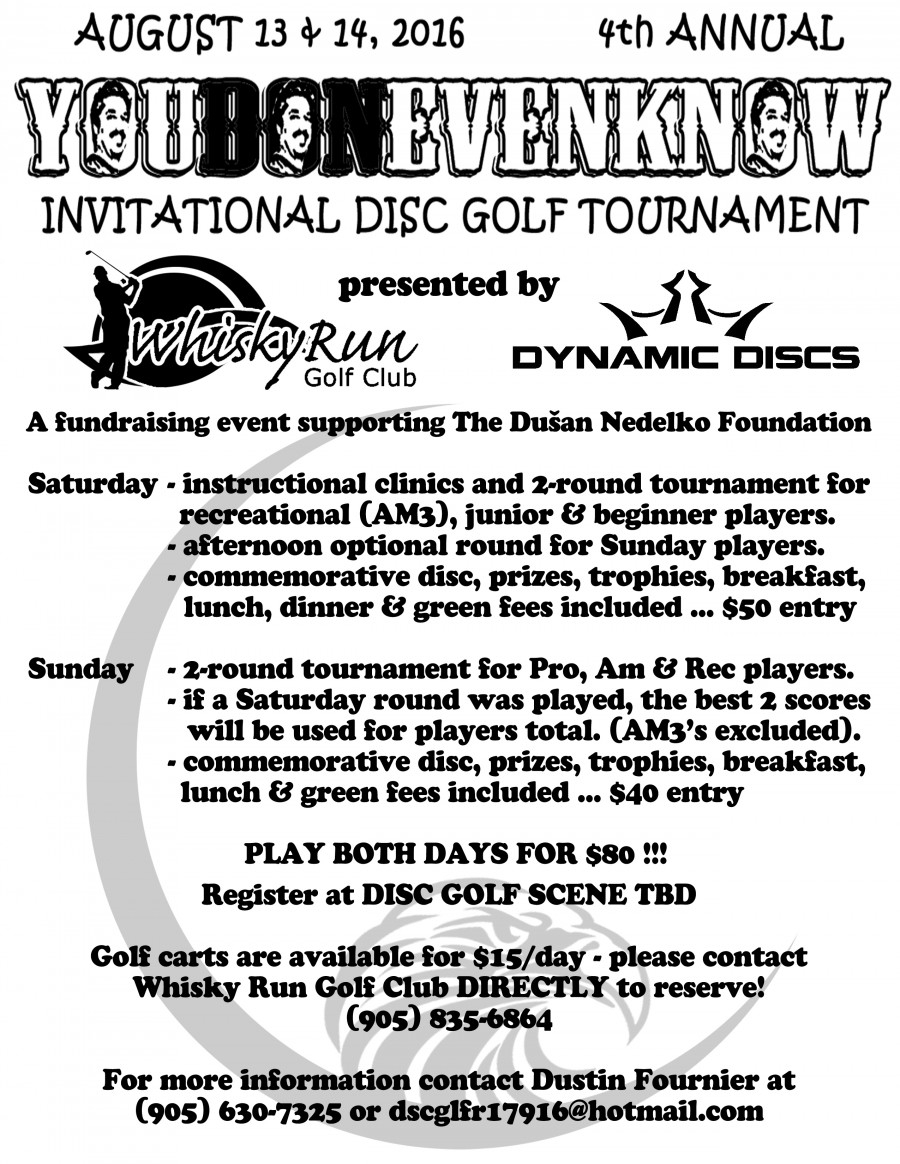 4th Annual Youdonevenknow Disc Golf Tournament