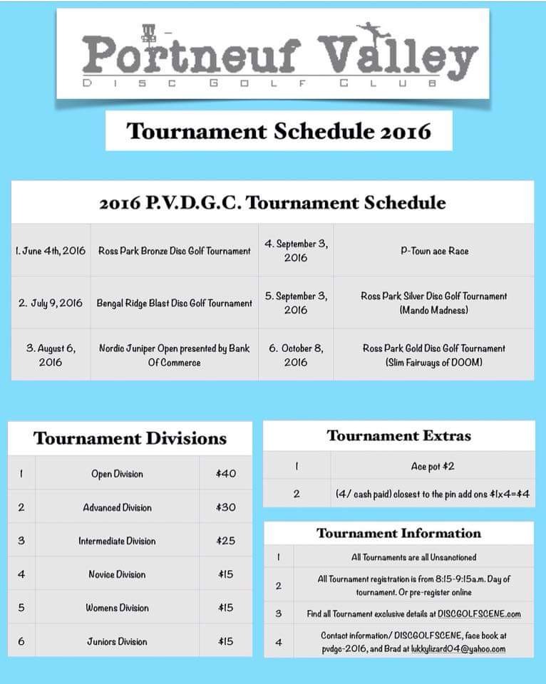 Ross Park (Silver) Disc Golf Tournament (Mando Madness) (2016, Portneuf