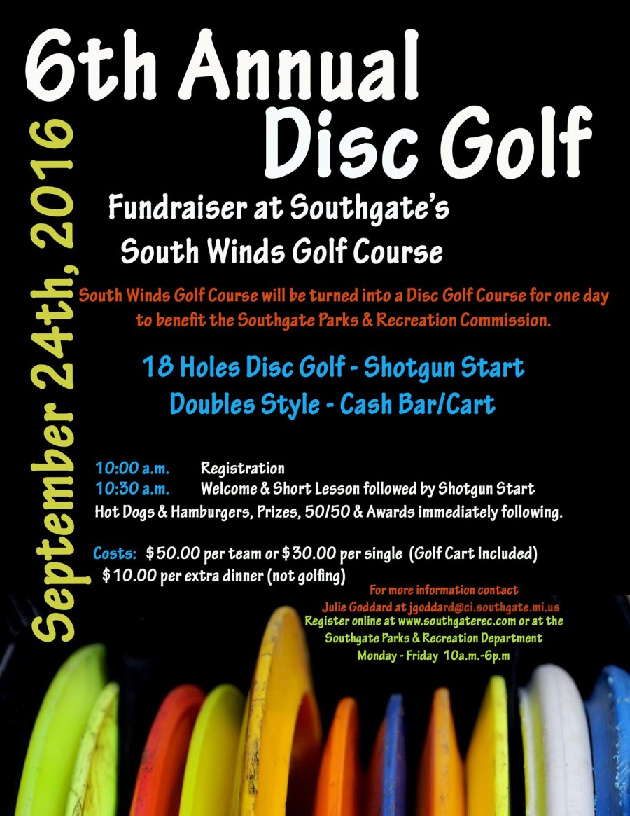 Southgate Disc Golf Fundraiser (2016, Southgate Disc Golf Club) · Disc Golf Scene