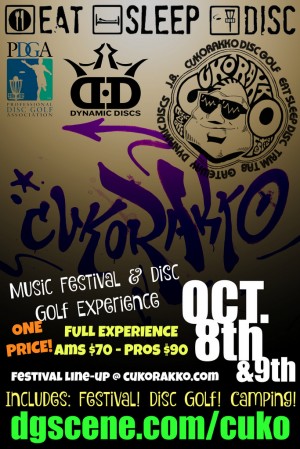 Cukorakko Music Festival Disc Golf Tournament Presented by Eat Sleep Disc.com graphic