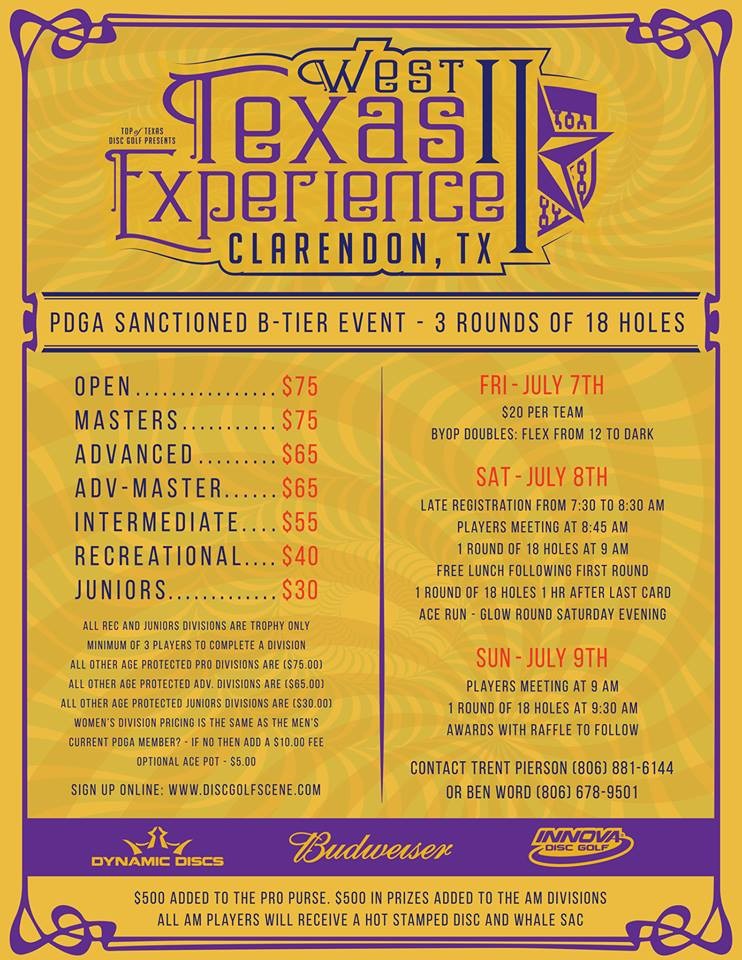 The West Texas Experience II Presented by Top of Texas Disc Golf