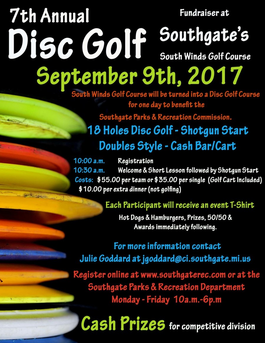 Southgate Parks and Recreation Fundraiser (2017, Southgate Disc Golf Club) · Disc Golf Scene