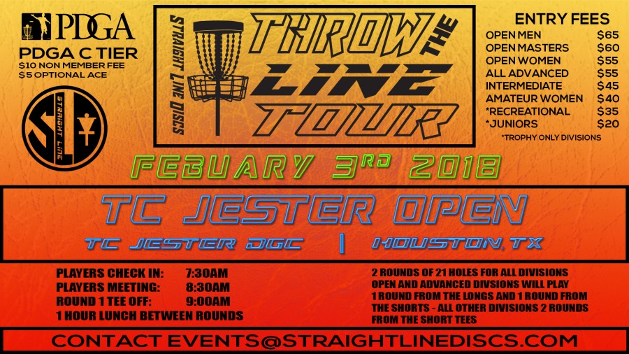 TC Jester Open Throw the Line Tour Event (2018, Straight Line Discs) · Disc Golf Scene
