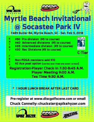 Spike Hyzer's: Myrtle Beach Invitational @ Socastee Park IV graphic