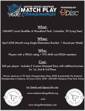 2018 US Amateur Match Play Championship Local Qualifier - Woodland Park graphic