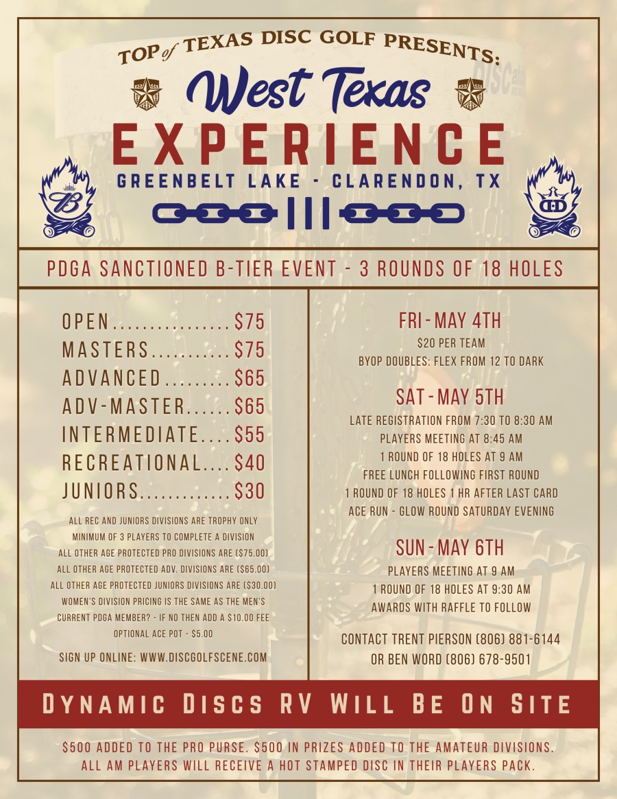 Top of Texas Disc Golf Presents The West Texas Experience III (2018