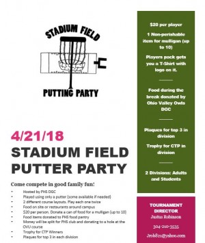 Stadium Field Putting Party graphic