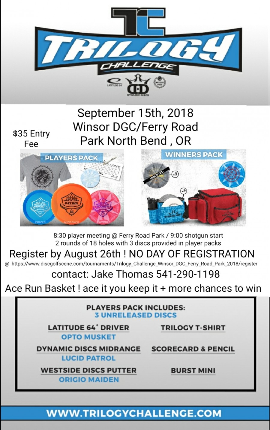 Trilogy Challenge Winsor DGC/Ferry Road Park (2018, Jake Thomas) · Disc