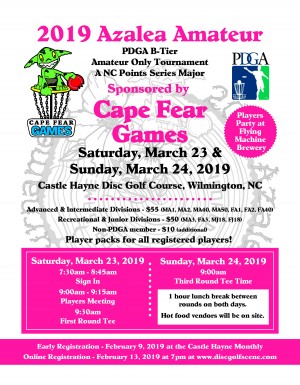 Azalea AM Presented By Cape Fear Games graphic