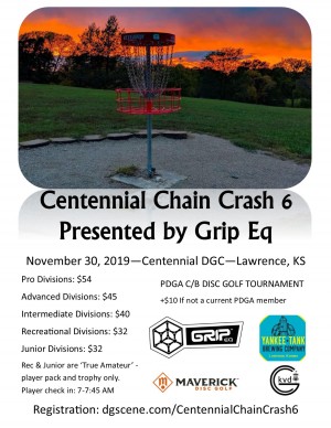 Maverick DG: Centennial Chain Crash 6 pres by Grip Equipment graphic