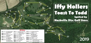 Iffy Hollers Toast To Todd Ignited by Nashville Disc Golf Store graphic