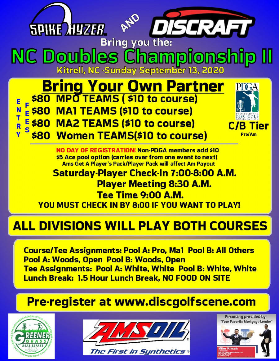 Discraft Presents North Carolina Doubles Championship II (2020, Spike Hyzer Disc Golf Tour