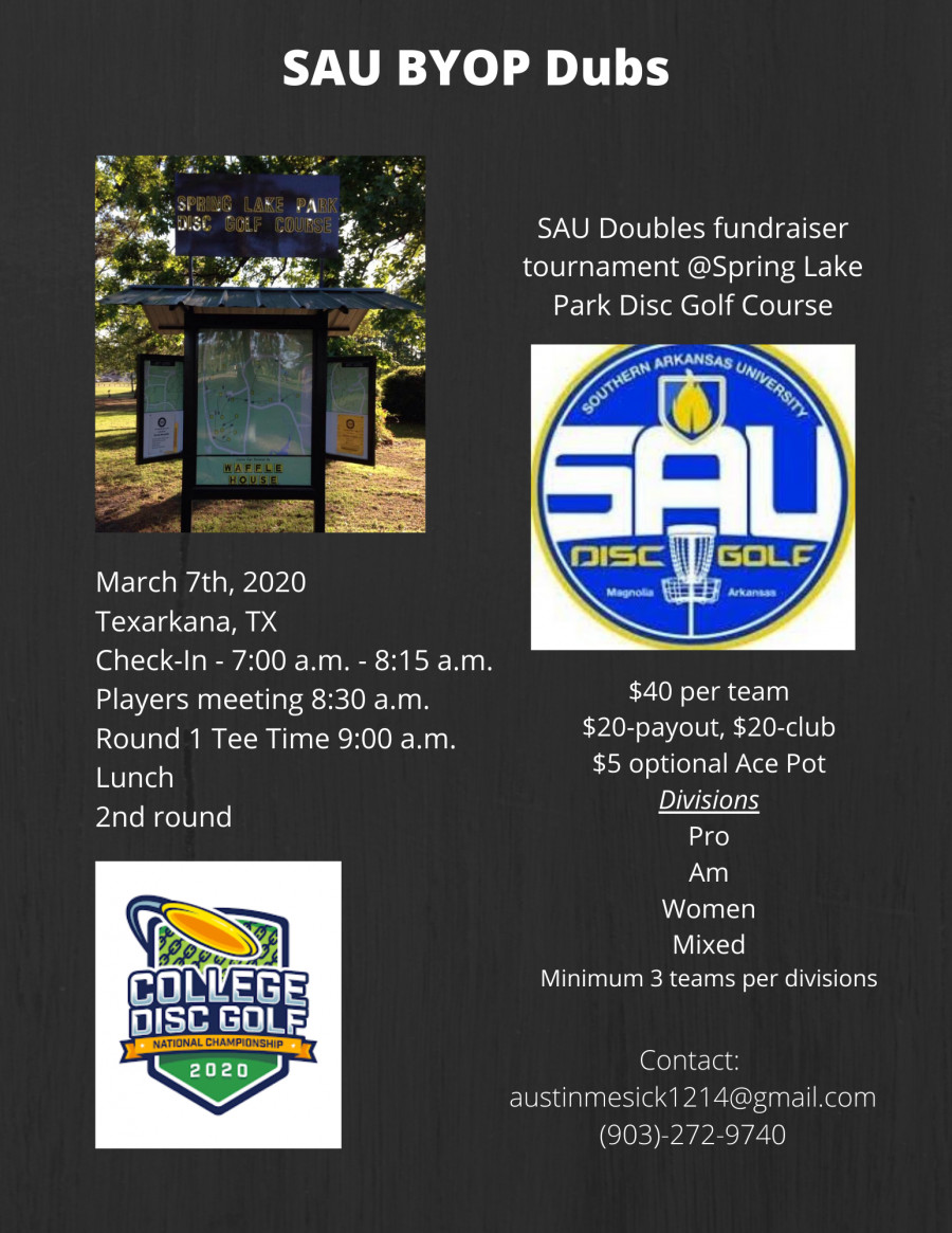SAU BYOP Doubles tournament (2020, Southern Arkansas University Disc