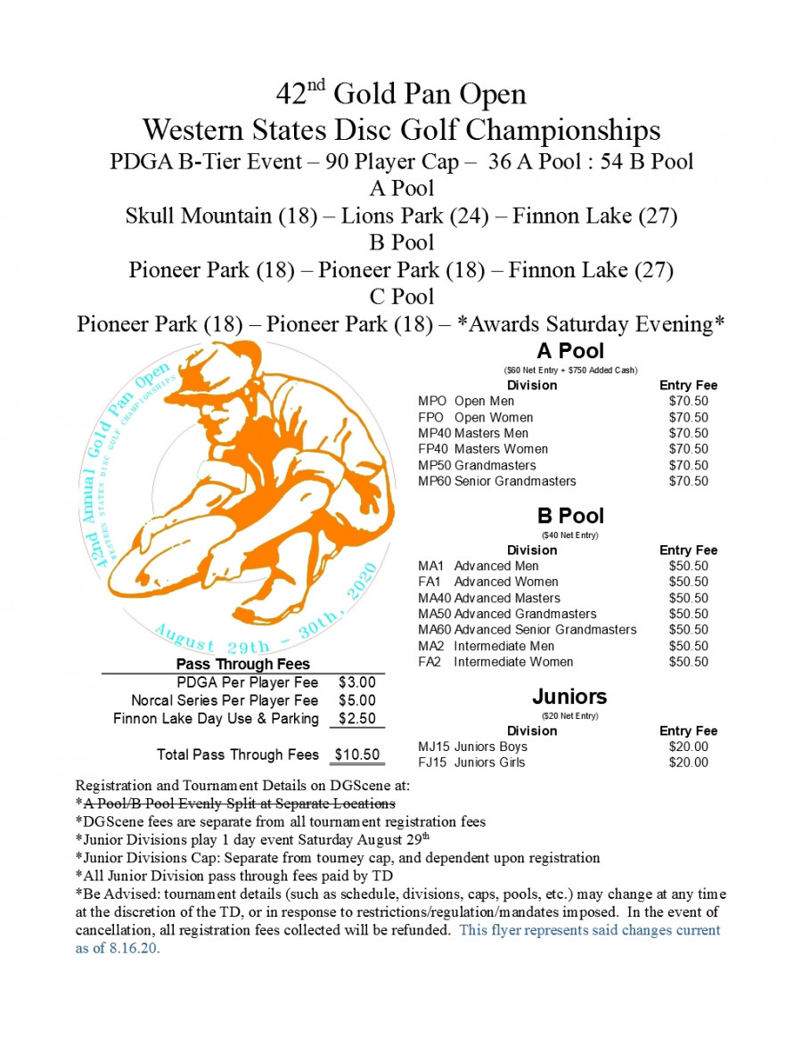 42nd Gold Pan Open Western States Disc Golf Championships (2020