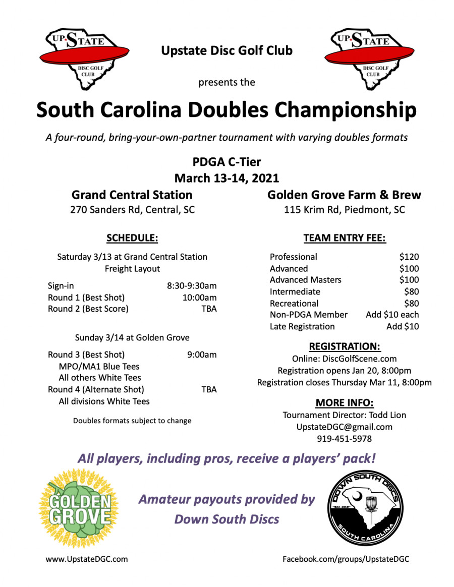 SC Doubles Championship (2021, Upstate Disc Golf Club) · Disc Golf Scene