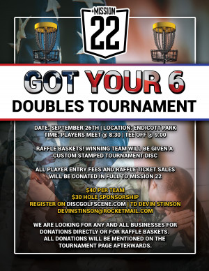 Got Your 6 Doubles Tournament (Benefit for Mission 22) graphic