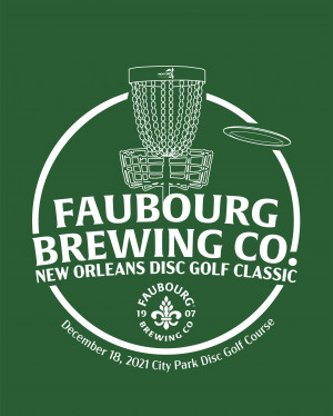 Faubourg Brewing Co. 12th Annual New Orleans Disc Golf Classic, driven by Innova graphic