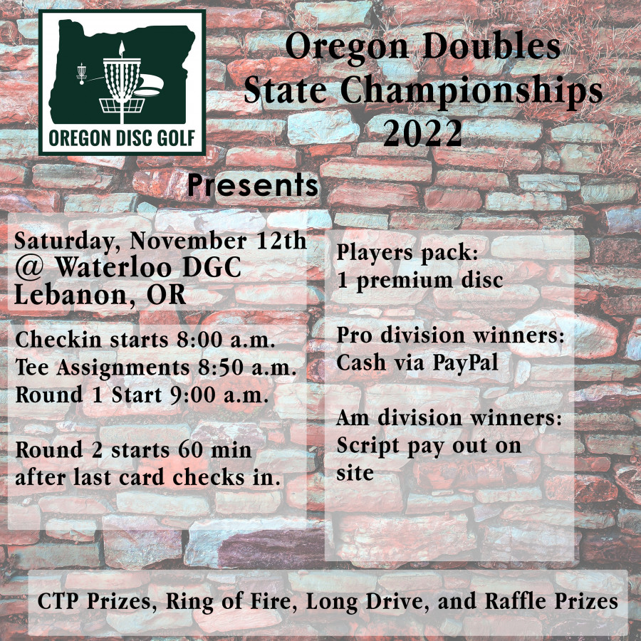 Oregon Disc Golf Presents Oregon Doubles State Championships (2022