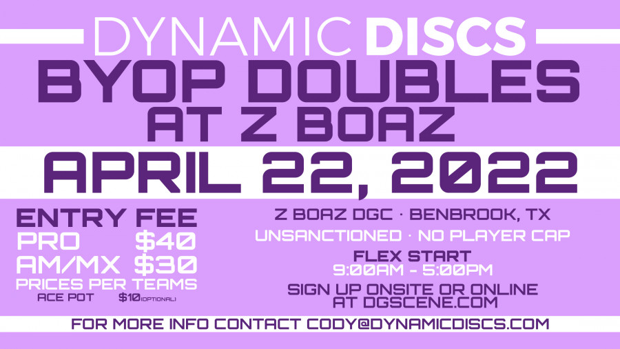Dynamic Discs BYOP Doubles Z Boaz DGC (2022, Dynamic Discs Carrollton