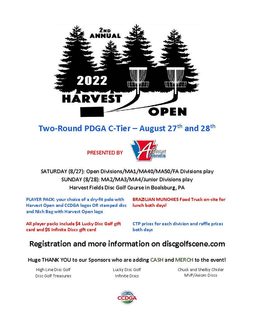 2nd Annual Harvest Open presented by Altoona Honda (Open Divisions, MA1, MA40, MA50, and FA