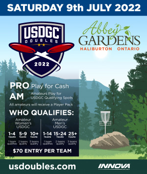 USDGC Doubles Qualifier at Abbey Gardens graphic