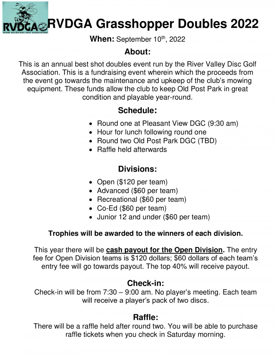 Doubles River Valley Disc Golf (2022, River Valley Disc