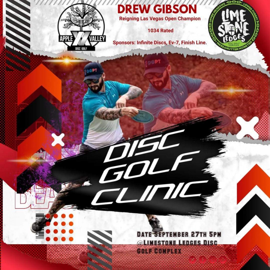 Apple Valley Presents a Drew Gibson clinic Limestone Ledges (2022, Apple Valley Disc Golf