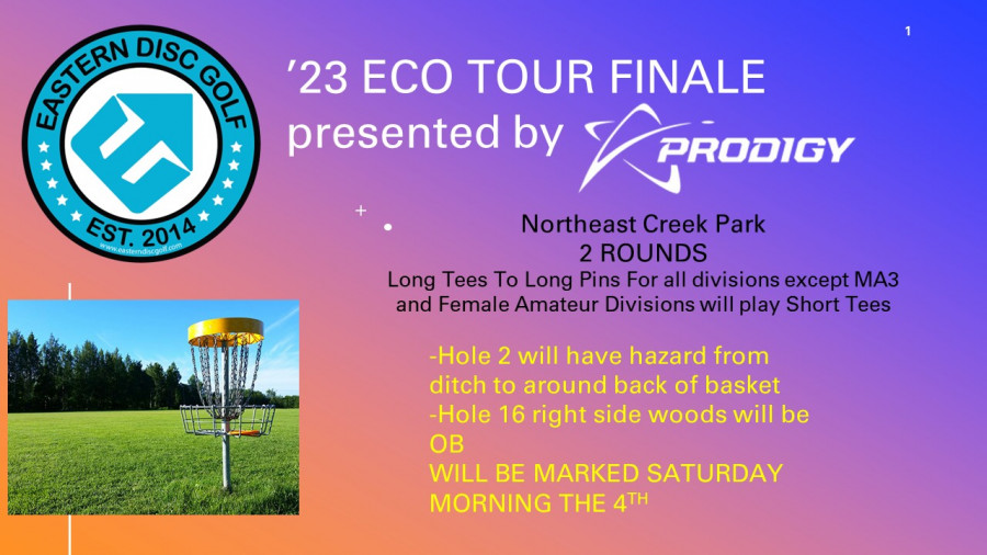 The 2023 ECO Tour Championship Presented by Eastern Disc Golf "North