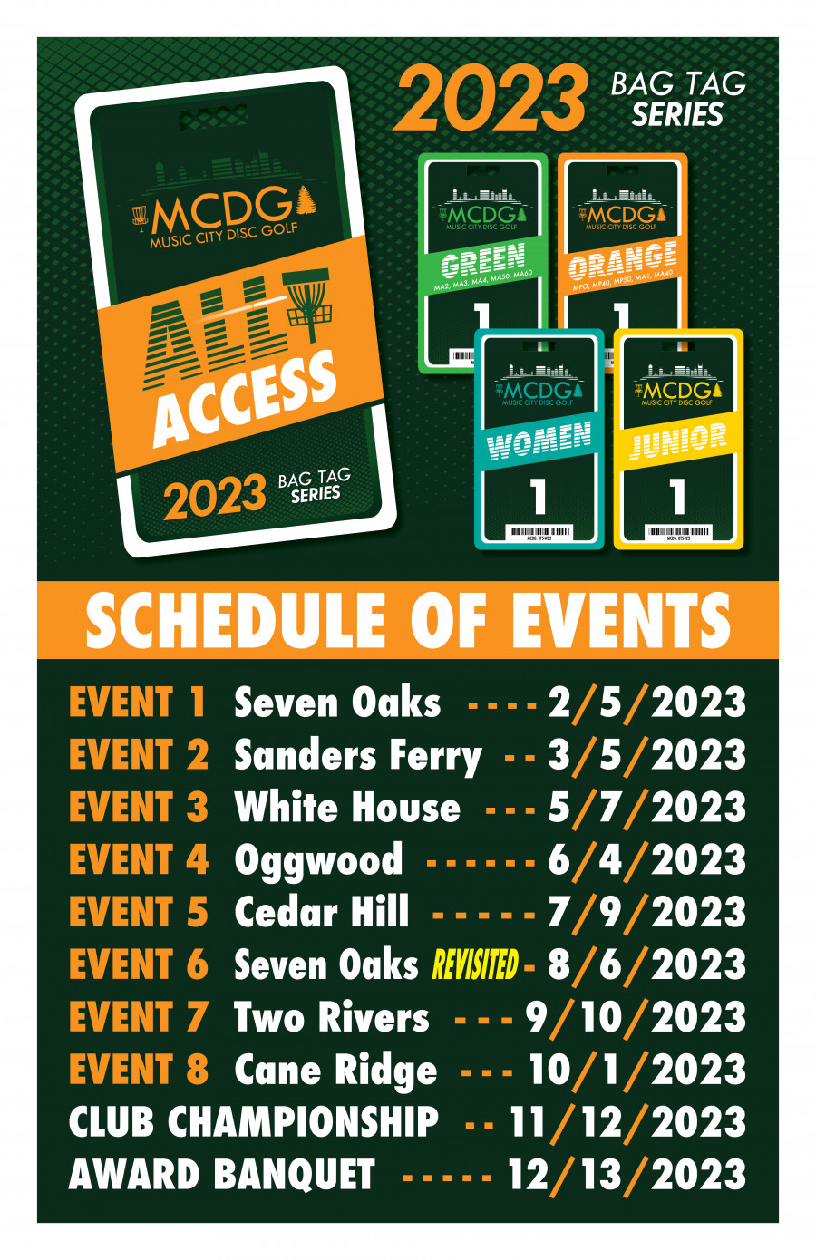 2023 MCDG Bag Tag Series Event 8 @ Cane Ridge (2023, Music City Disc ...