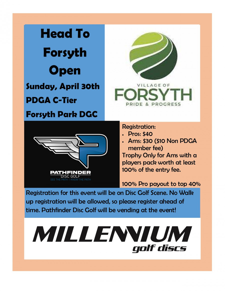 Head to Forsyth Open presented by Millennium Golf Discs and Pathfinder