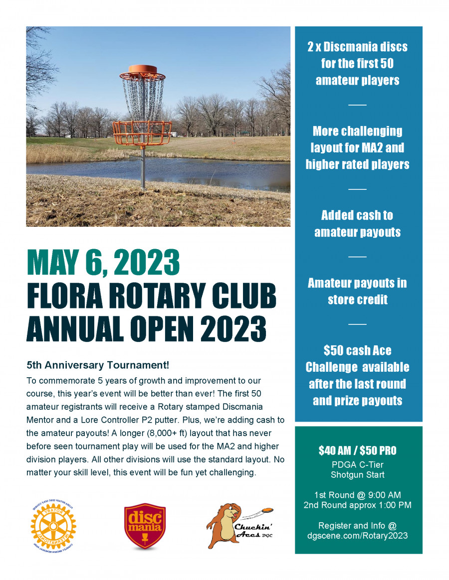 Flora Rotary Club Annual Open 2023 Sponsored by Discmania (2023, Flora